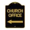 Signmission Designer Series Sign-Church Office, Black & Gold Aluminum Sign, 18" x 24", BG-1824-24274 A-DES-BG-1824-24274 - alternate 1